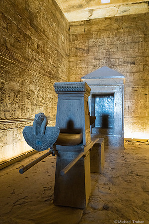 The Holy of Holies chamber in the Philae Temple on Lake Nasser