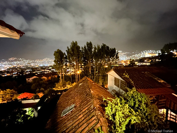 Cusco-Nighttime view from our hotel