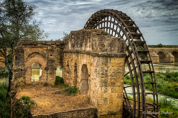 Water Wheel by the Roman Bridge