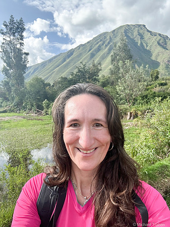 Walking along Inca Terraces