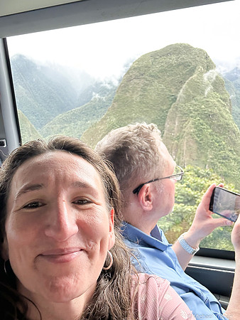 On a bus to Manchu Picchu itself
