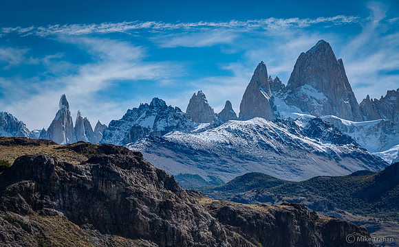 Cerro Torres and Cerro Fitzroy in Patagonia