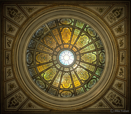 The Tiffany Dome in the Chicago Cultural Center