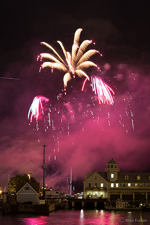 Fireworks at Navy Pier from the Riverwalk