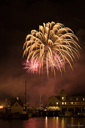 Fireworks at Navy Pier from the Riverwalk