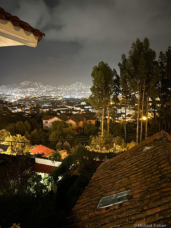 Cusco-Nighttime view from our hotel