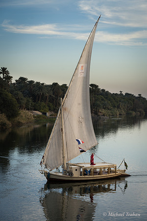 Dhow Sailing along the Nile